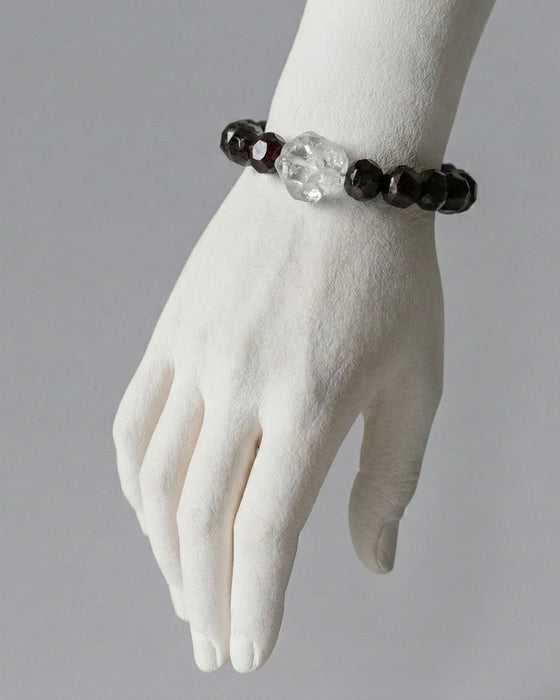 CrimsonCore Quartz & Garnet Bracelet