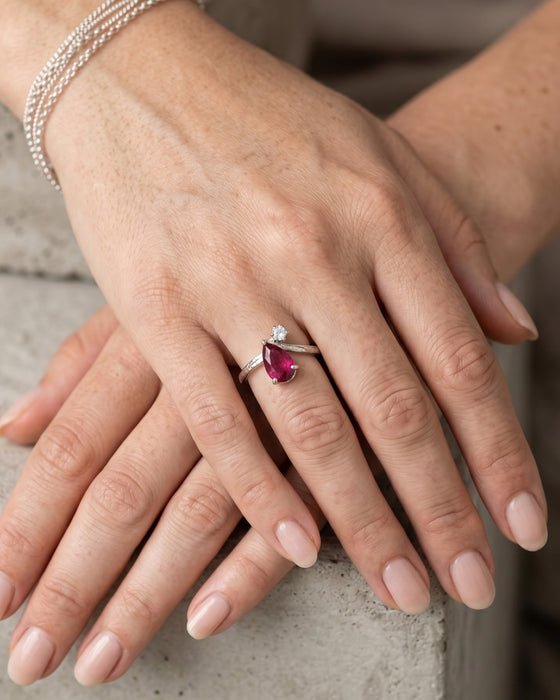 Roselle Flame Tourmaline Ring