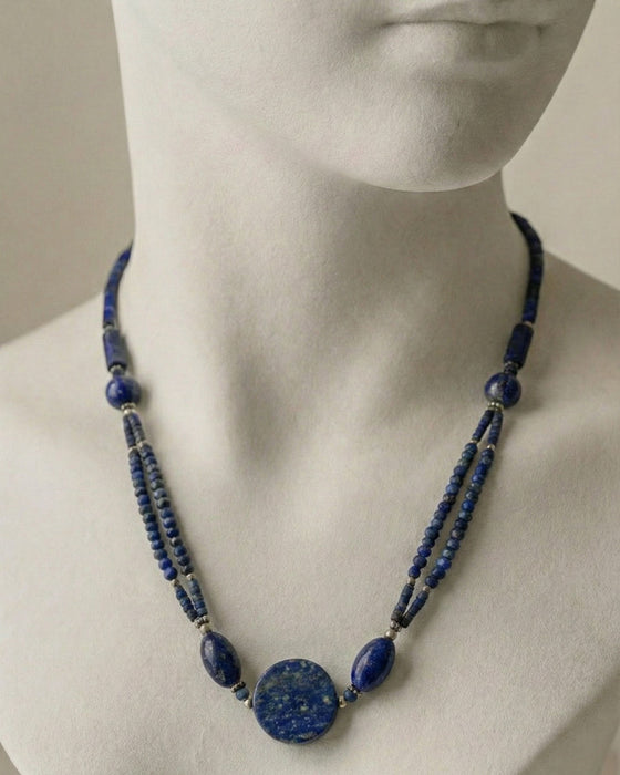 Midnight Caravan Afghan Lapis Necklace