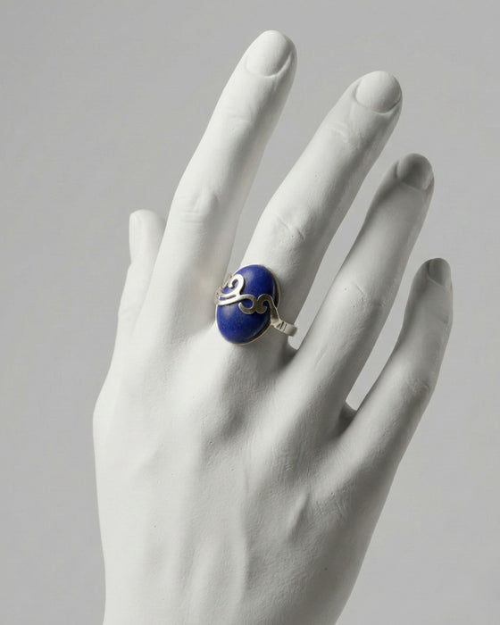 Safira Crest Afghan Lapis Ring