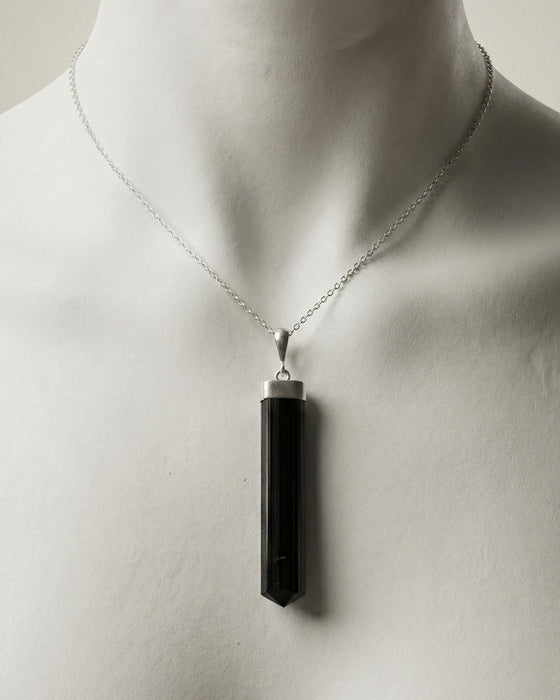 Nocturne Shield Afghan Black Tourmaline Pendant