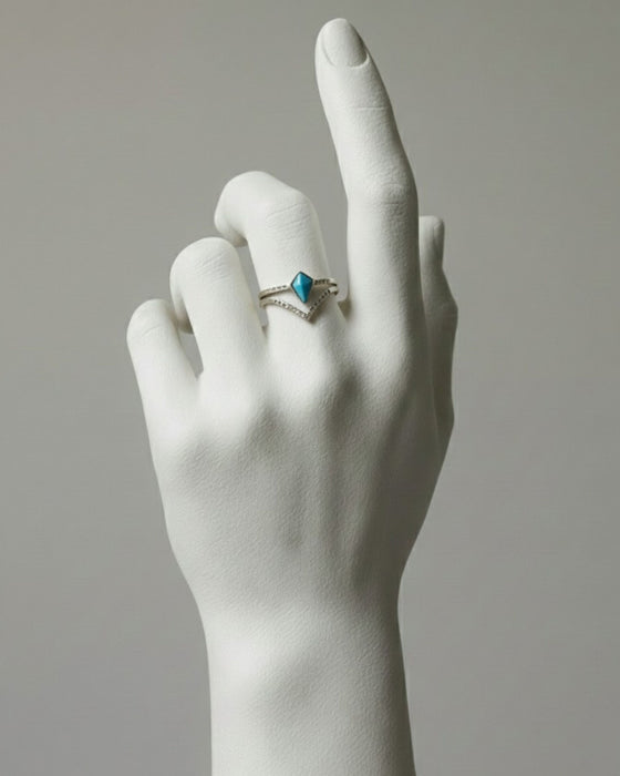 SkyVector Turquoise Stacking Ring Set