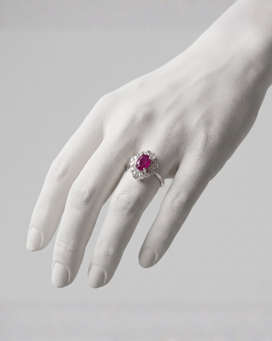 Rosé Halo Royale Ring