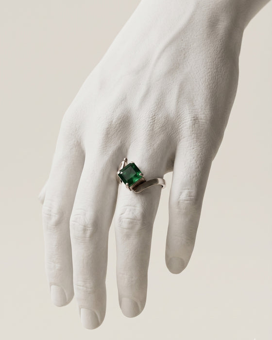 Verdant Edge Emerald Ring
