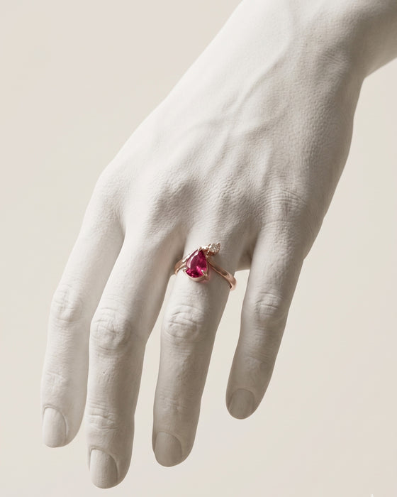 Roselle Flame Tourmaline Ring