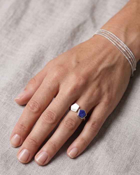 Celeste Dualform Lapis Ring