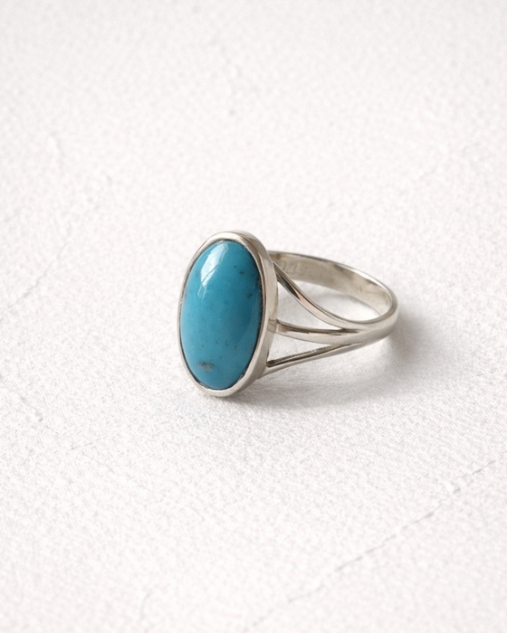 SkyVein Afghan Turquoise Oval Ring