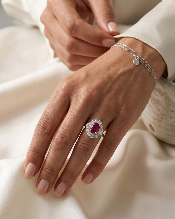 Rosé Halo Royale Ring
