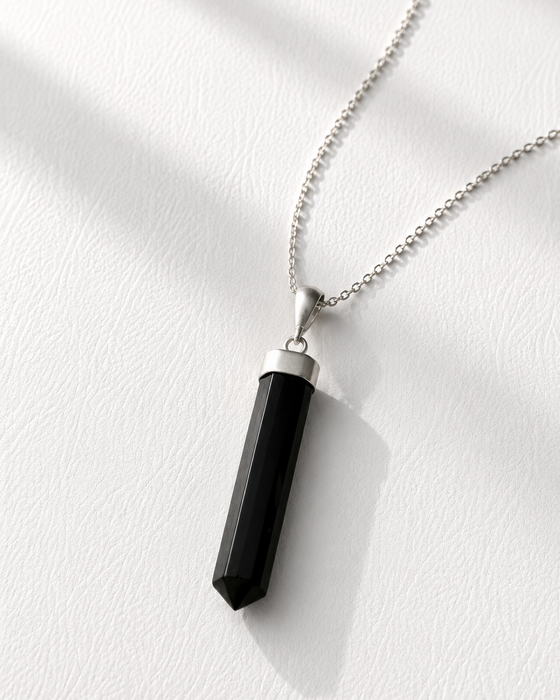Nocturne Shield Afghan Black Tourmaline Pendant