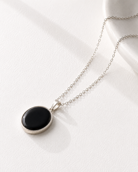 Eclipse Noor Black Agate Pendant