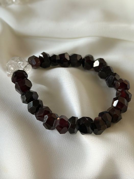 CrimsonCore Quartz & Garnet Bracelet