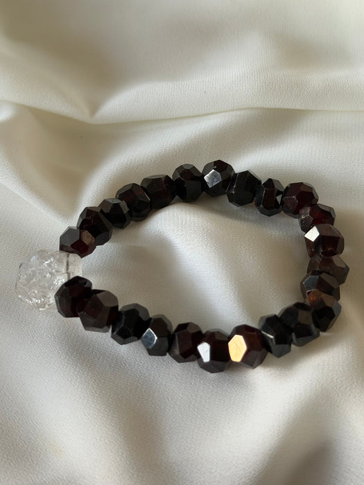 CrimsonCore Quartz & Garnet Bracelet