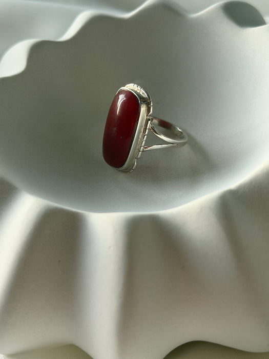Rumi Ember Afghan Red Agate Ring