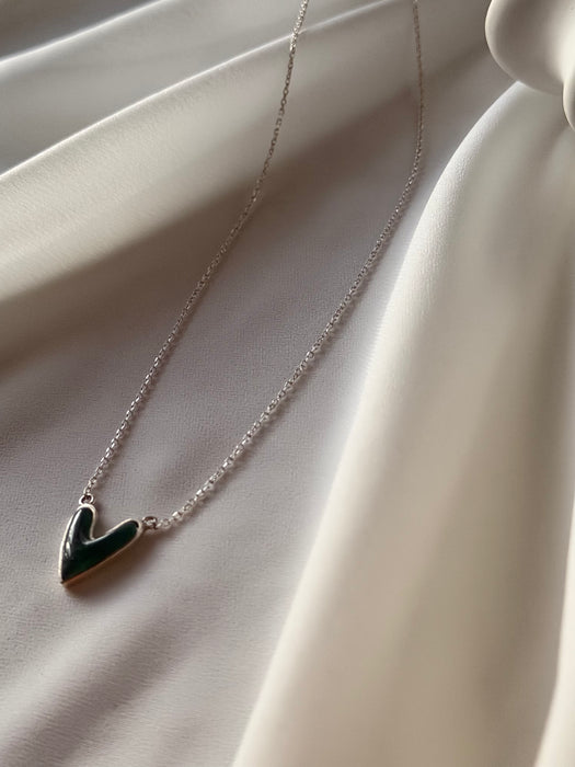 VerdantV Malachite Heart Necklace