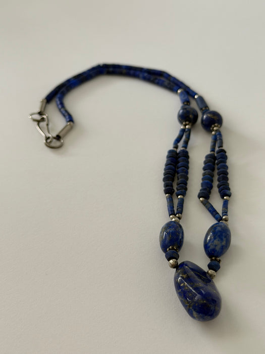 Midnight Echo Afghan Lapis Lazuli Necklace