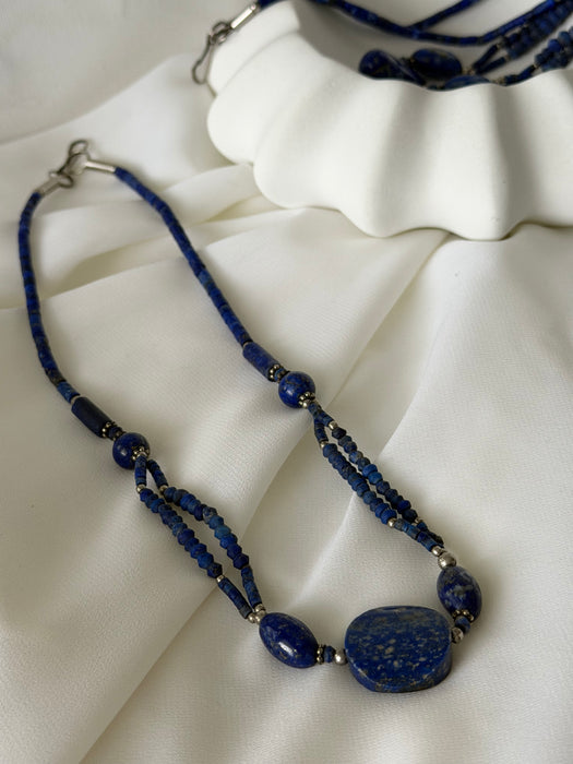 Midnight Caravan Afghan Lapis Necklace