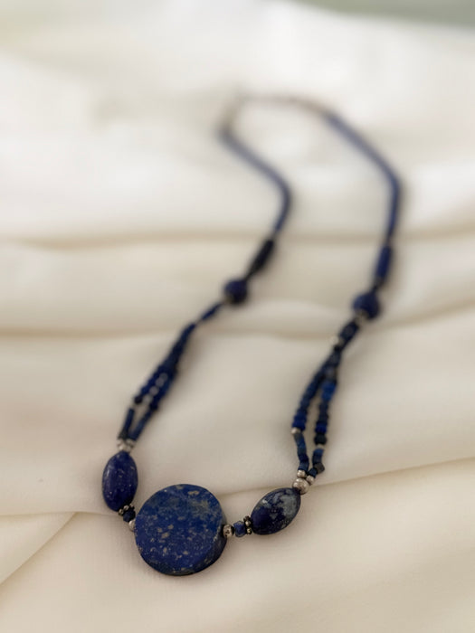Midnight Caravan Afghan Lapis Necklace