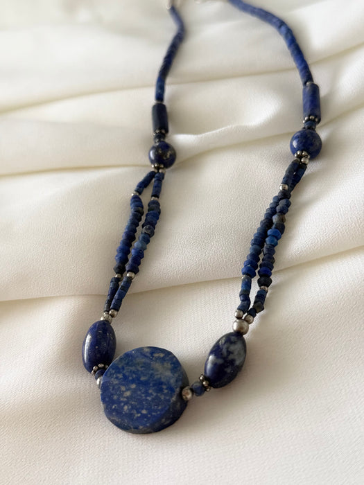 Midnight Caravan Afghan Lapis Necklace