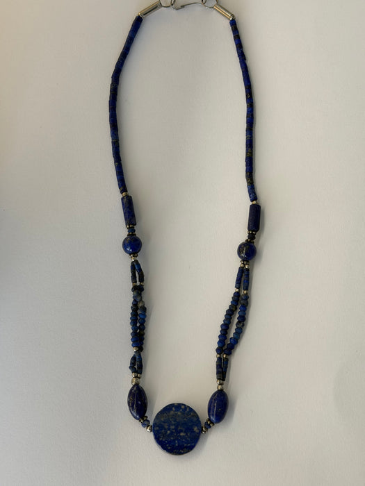 Midnight Caravan Afghan Lapis Necklace