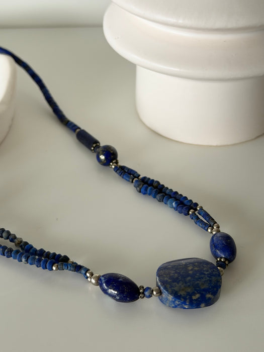 Midnight Caravan Afghan Lapis Necklace