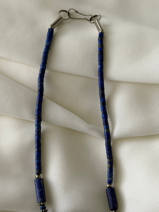 Midnight Caravan Afghan Lapis Necklace