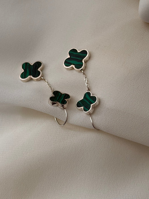 VerdantBloom Afghan Malachite Harmony Set