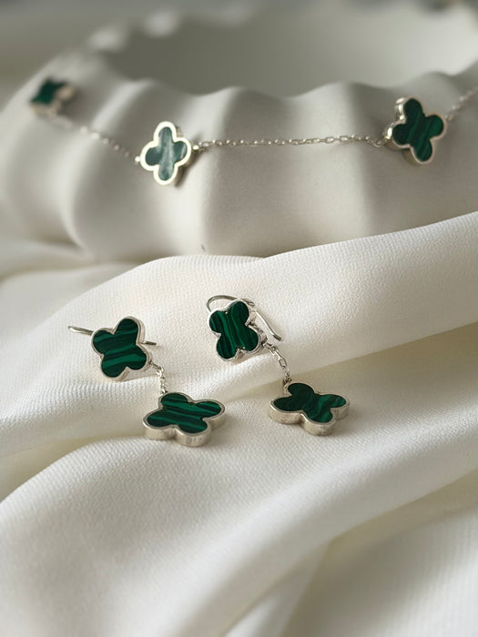 VerdantBloom Afghan Malachite Harmony Set