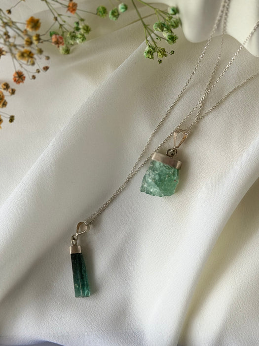 Verdantia Raw Tourmaline Pendant