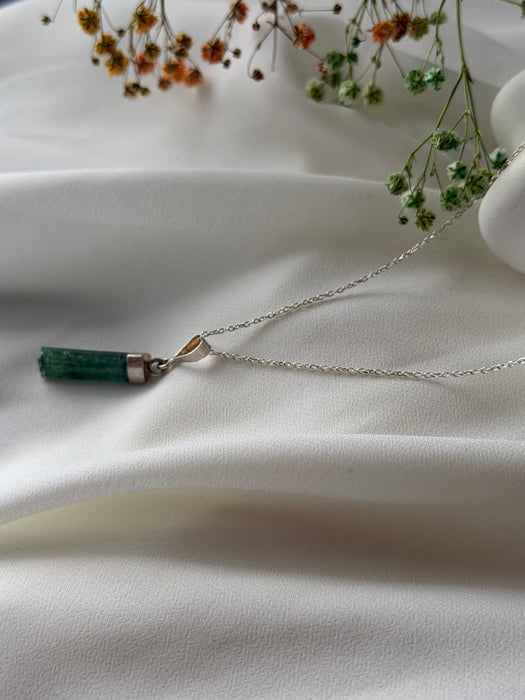 VerdeRay Afghan Tourmaline Silver Pendant