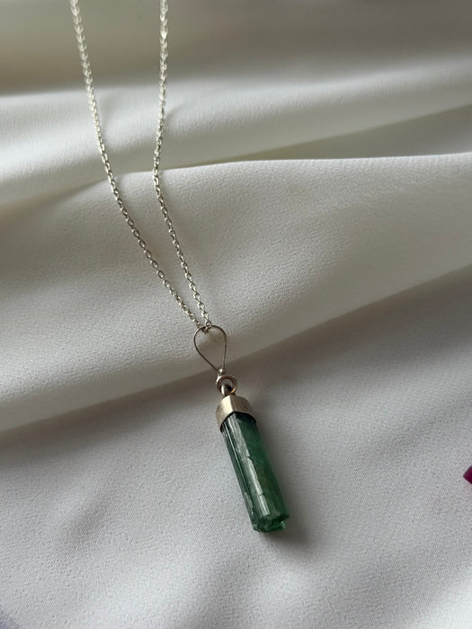 VerdeRay Afghan Tourmaline Silver Pendant