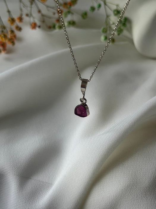 Rosella Watermelon Tourmaline Droplet Pendant