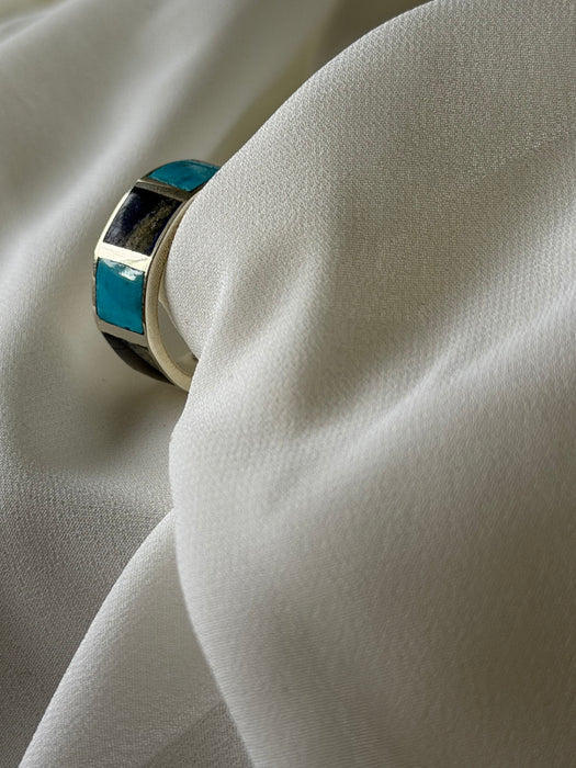 Horizon Mosaic Afghan Lapis & Turquoise Ring