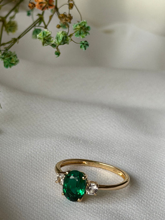 Emerald Heirloom 10K Gold Ring