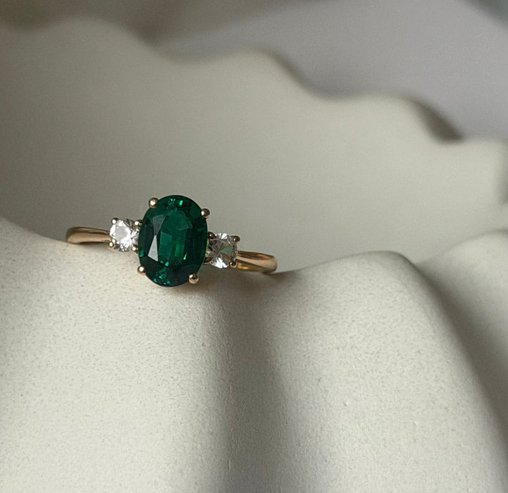 Emerald Heirloom 10K Gold Ring