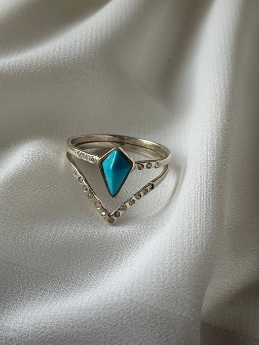 SkyVector Turquoise Stacking Ring Set