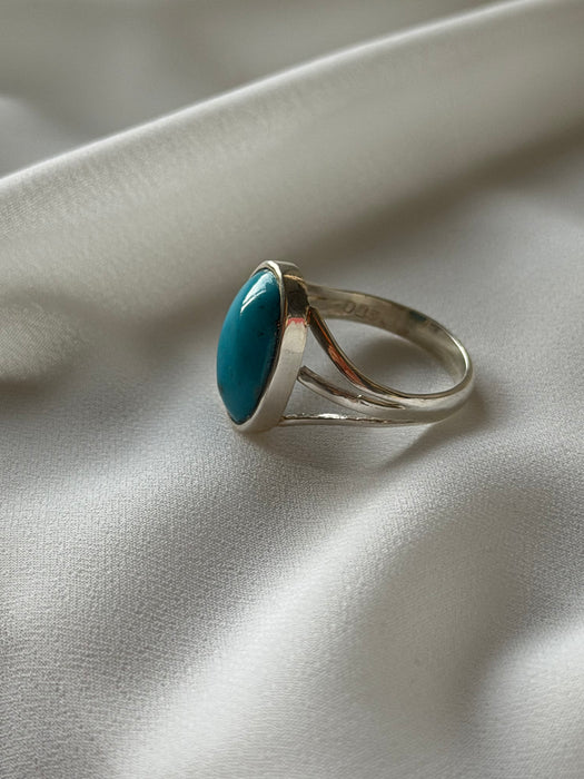 SkyVein Afghan Turquoise Oval Ring