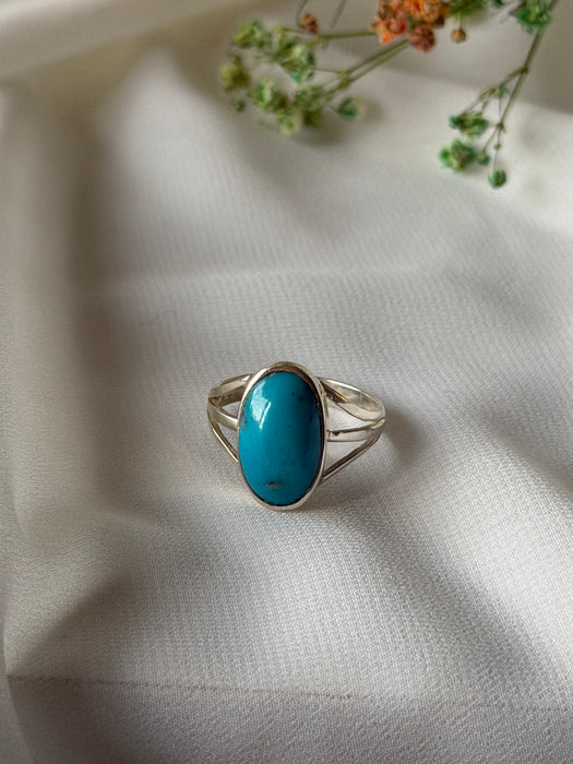 SkyVein Afghan Turquoise Oval Ring
