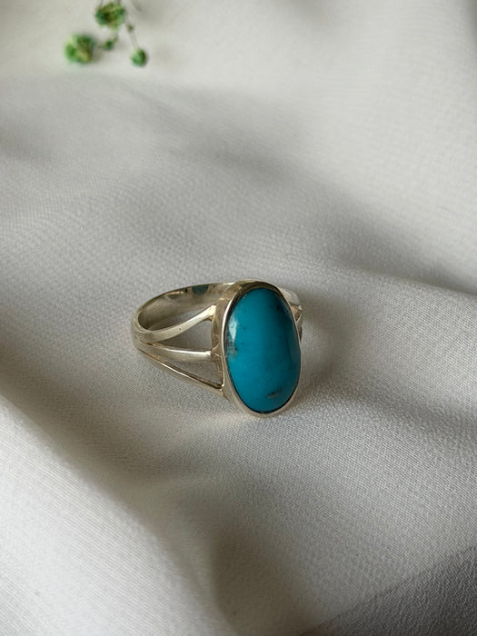 SkyVein Afghan Turquoise Oval Ring