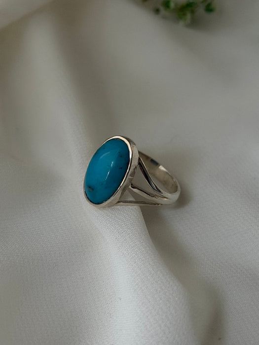 SkyVein Afghan Turquoise Oval Ring
