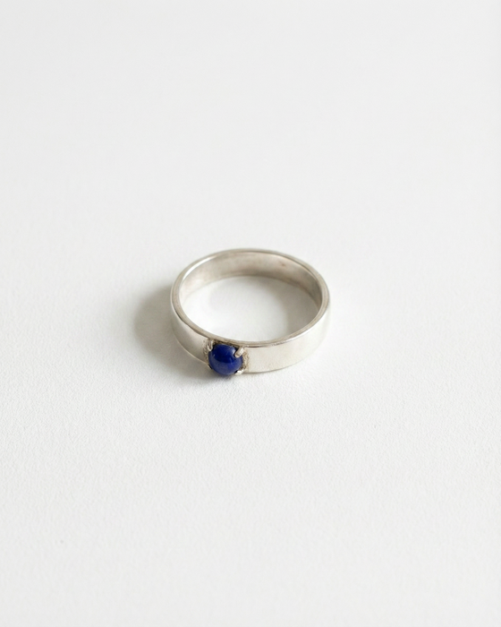 Blue Dot Band Ring
