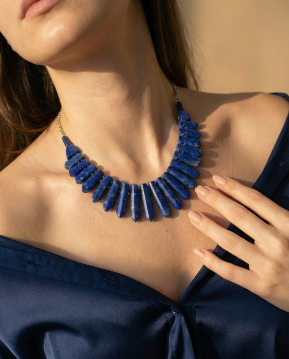 RoyalShard Lapis Statement Necklace