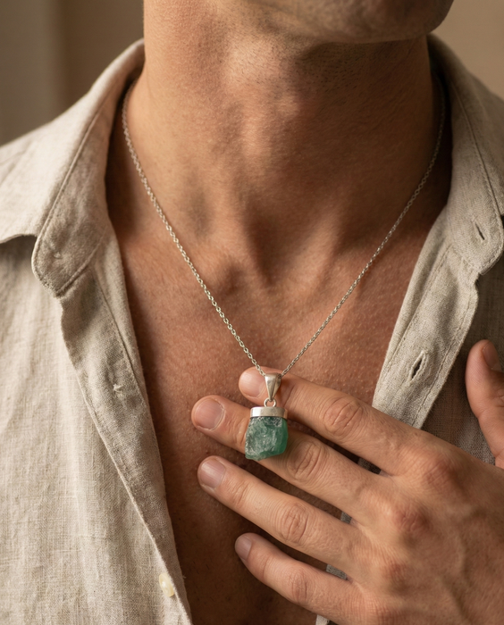 Verdantia Raw Tourmaline Pendant